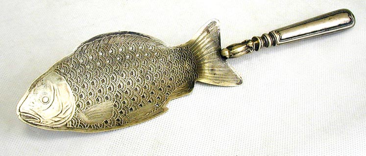 Лопатка для рыбы Посеребренный металл Европа, начало XX века 1905 г инфо 3675k.