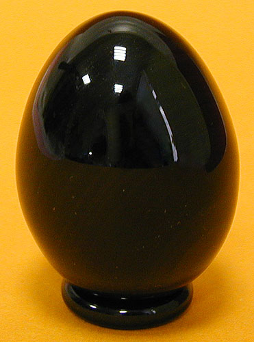 Яйцо пасхальное на подставке Обсидиан Вторая половина XX века 1952 г инфо 6147l.