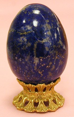 Яйцо пасхальное на подставке Лазурит Вторая половина XX века 1951 г инфо 6160l.