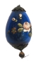 Пасхальное яйцо "Водяные лилии в ночном омуте" (Стекло, окраска, живопись, латунь - Россия, начало ХХ века) 7 см Сохранность очень хорошая инфо 6197l.
