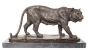 Статуэтка "Тигр" Бронза, мрамор Франция, вторая половина ХХ века животного, показана красота его шерсти инфо 5619b.