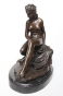 Статуэтка "Сидящая обнаженная" Бронза, мрамор Франция, вторая половина ХХ века работы французского скульптора Габриэля-Христофа Аллагрена инфо 5634b.