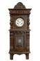 Часы настенные "Le Roi a Paris" (Дуб, резьба, латунь - Франция, конец ХIХ - начало ХХ века) надпись: "Le Roi 'a Paris" инфо 8862b.