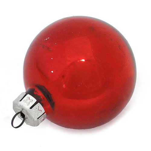 Елочная игрушка "Красный шар" Стекло ГДР, 60-е годы XX века 6,5 см Сохранность очень хорошая инфо 250m.
