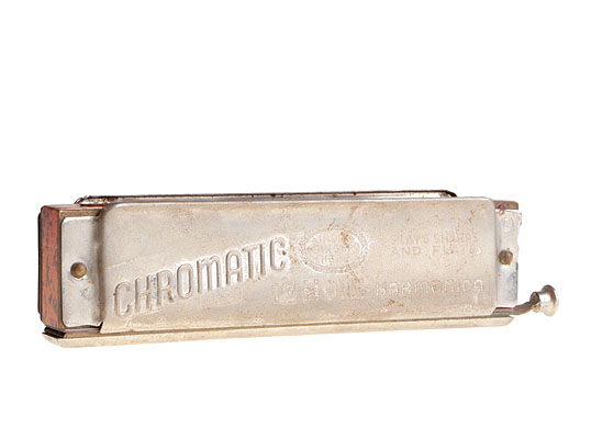 Губная гармошка "Сhromatic" (металл, пластмасса), Германия, вторая половина ХХ века также указания, как держать гармонику инфо 9704b.
