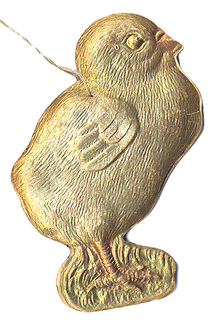 Елочная игрушка "Цыпленок" Картон Германия, 50-е гг ХХ века 1900 - 1970", № 328В инфо 2650n.