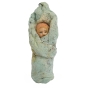 Елочная игрушка "Младенец-девочка в розовом платке в светло-голубых пеленках" (Вата, папье-маше - СССР, 30-е годы ХХ века) 2 см Сохранность очень хорошая инфо 2757n.