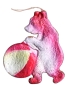 Елочная игрушка "Медведь с мячом" Картон СССР, первая половина ХХ века 1900 - 1970", № 311 инфо 6292n.