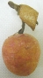 Елочная игрушка "Персик" Папье-маше 30-е годы XX века 5,5 см Сохранность очень хорошая инфо 8545n.