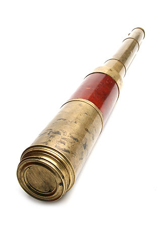 Подзорная труба (Латунь, линза) Западная Европа, XIX век 1857 г инфо 6033g.