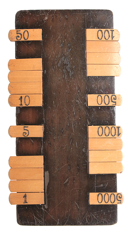 Счеты для карточной игры Дерево Конец XIX века (?) 1895 г инфо 6175g.