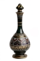 Флакон "Гарем" (Черное стекло, эмаль - Россия (?), вторая половина XIX века) красного и золотого контрастных цветов инфо 6243g.